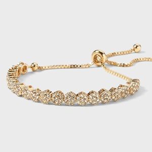 New Banana Republic pave gold adjustable bracelet